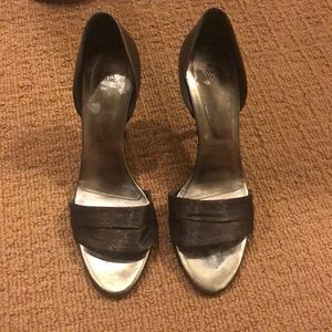 Vera Wang Metallic Sandal Heel